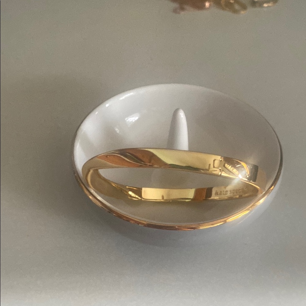 Kate Spade Gold Minimalist Bangle Bracelet small scratch pick 2